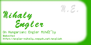 mihaly engler business card